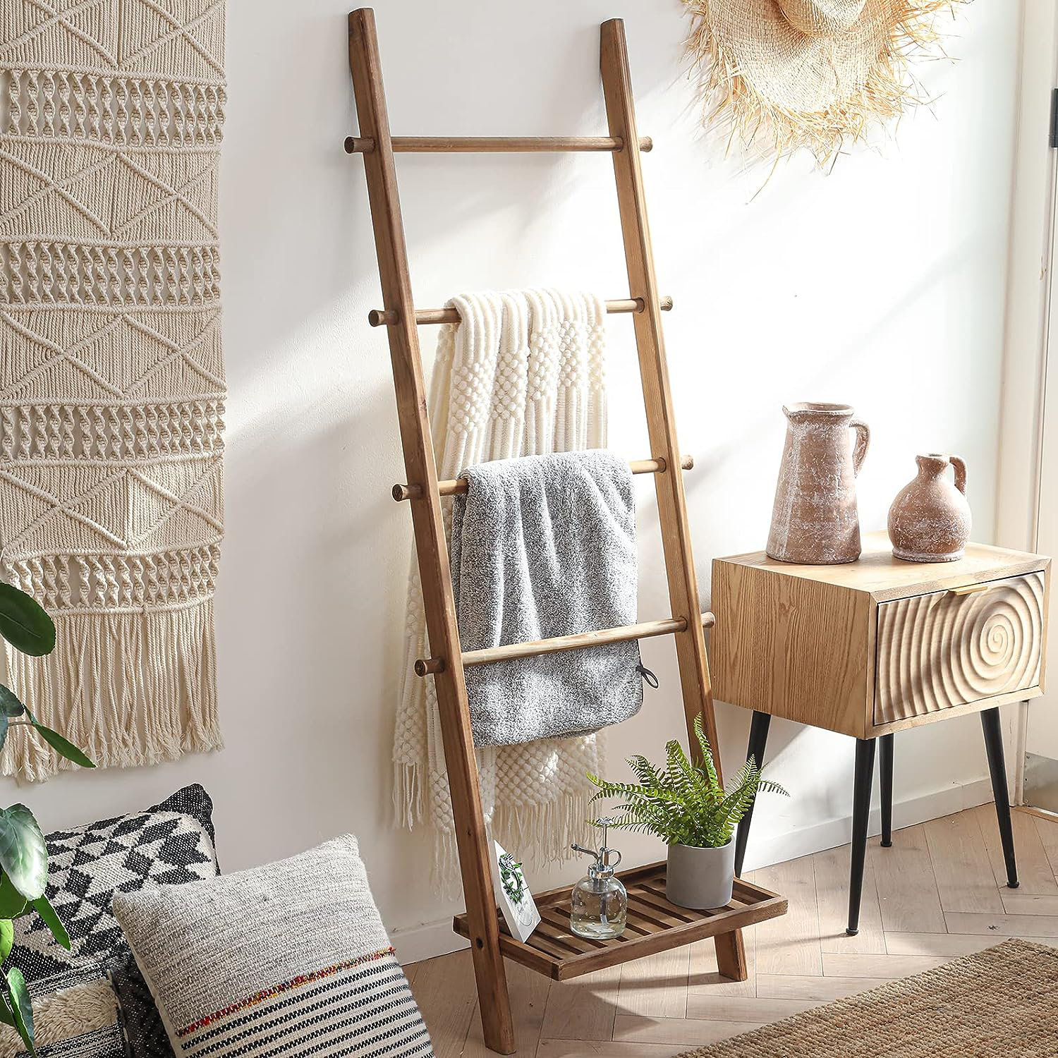 Blanket ladder with blankets sale